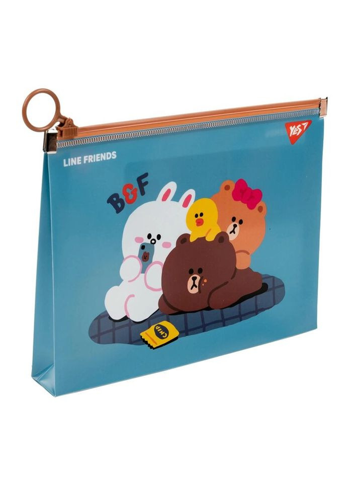 Папка-конверт на молнии B6 Line Friends Cony 492095 15х20х3 см Yes (328391835)