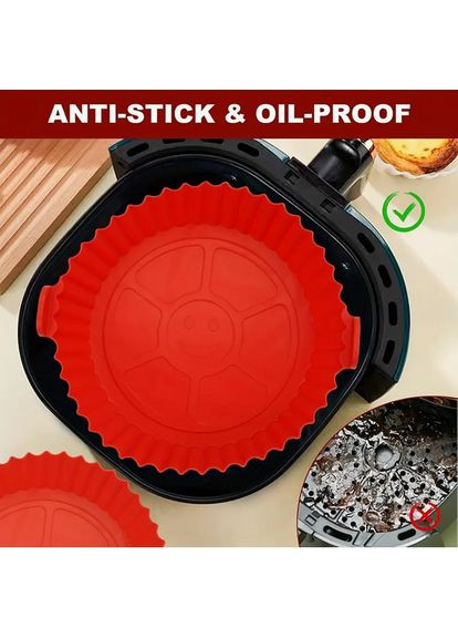 Набор силиконовых форм для аэрогрилей и аэрофритюрниц SAM-8857 красный 6 шт. No Brand (333832678)