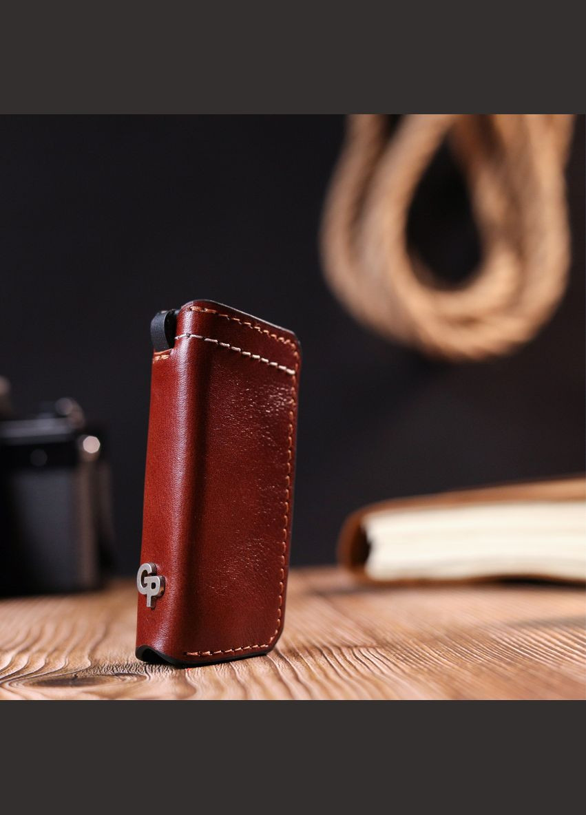 Удобная кожаная ключница 11392 Коричневый Grande Pelle (331908239)