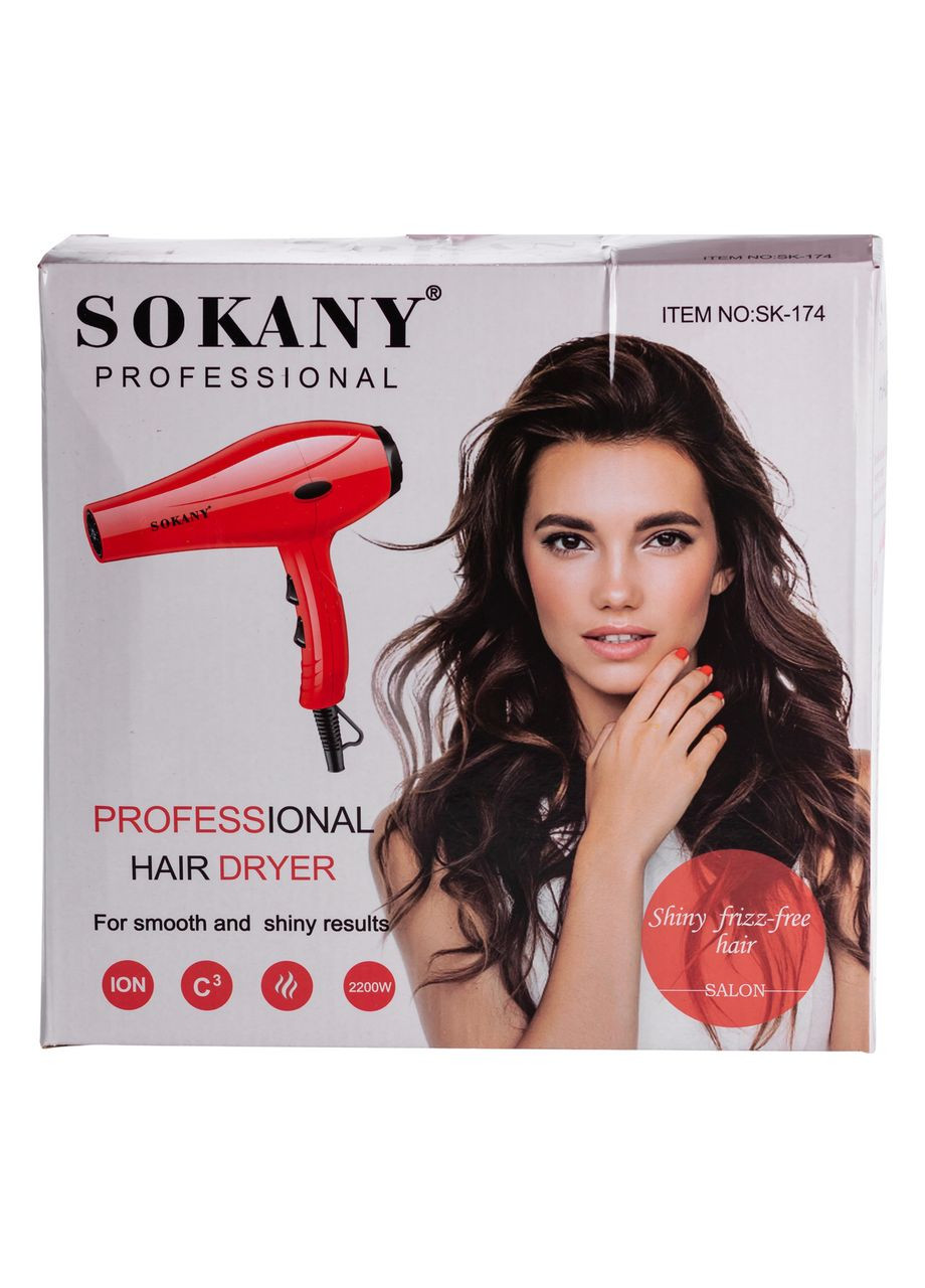Фен для волосся з насадкою концентратором 2200 Вт SK-174 Sokany (370974587)