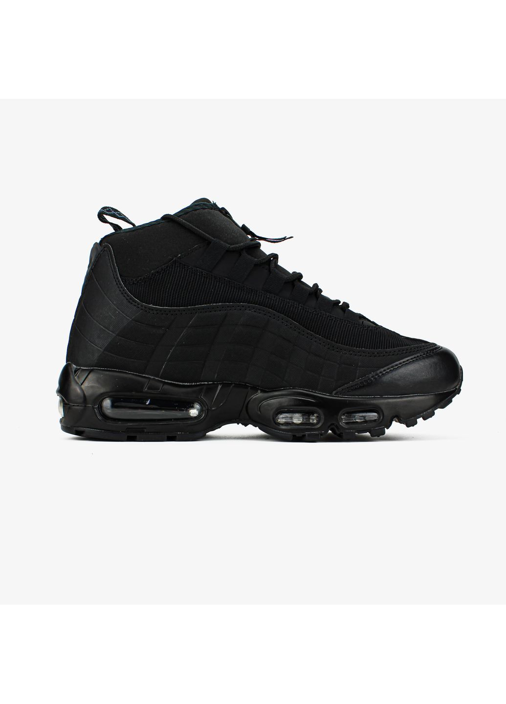 Чорні Зимовий кросівки зимові чоловічі і жіночі Nike 95 Sneakerboot winter black | Найк 95 Снікербут