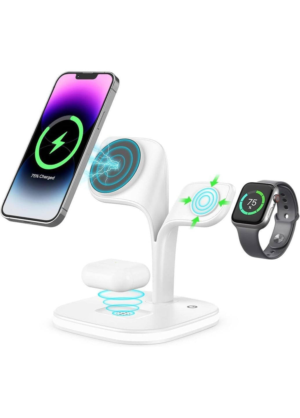 Безпровідна зарядна станція 5 в 1COCOCKA швидка зарядка для iPhone, Apple Watch та AirPods (СТОК, ) No Brand (300657804)