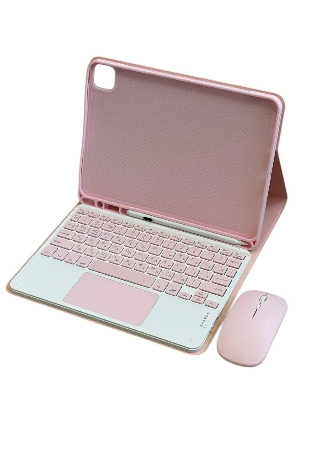 Чохол-клавіатура з тачпадом + мишка для планшета iPad 11" (A16) 2025 рожевий Pink/чохол для айпад No Brand (366038861)