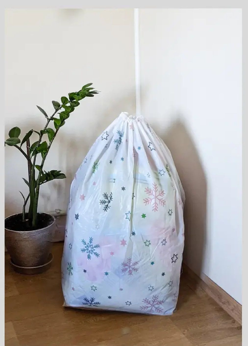 Комплект набір органайзерів коробів боксів для зберігання речей одягу з мішком (476935-Prob) Мішок зі сніжинками Unbranded (292706506)