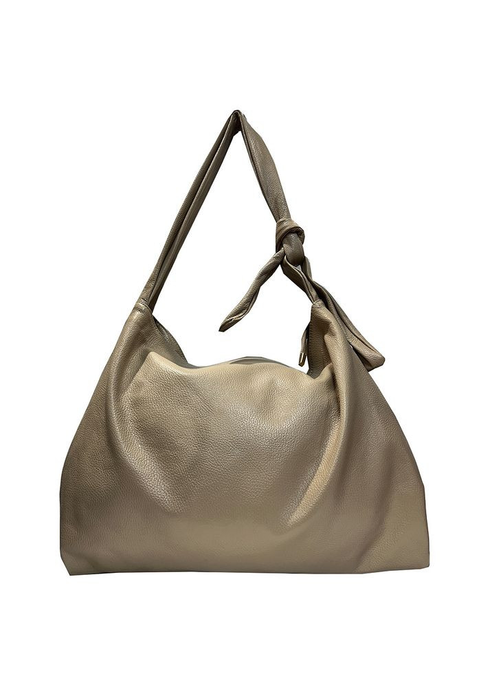 Сумка женская кожаная большая мягкая бежевая (Д/Ш/В) 46/8/34 (см) Felicita (336377535)