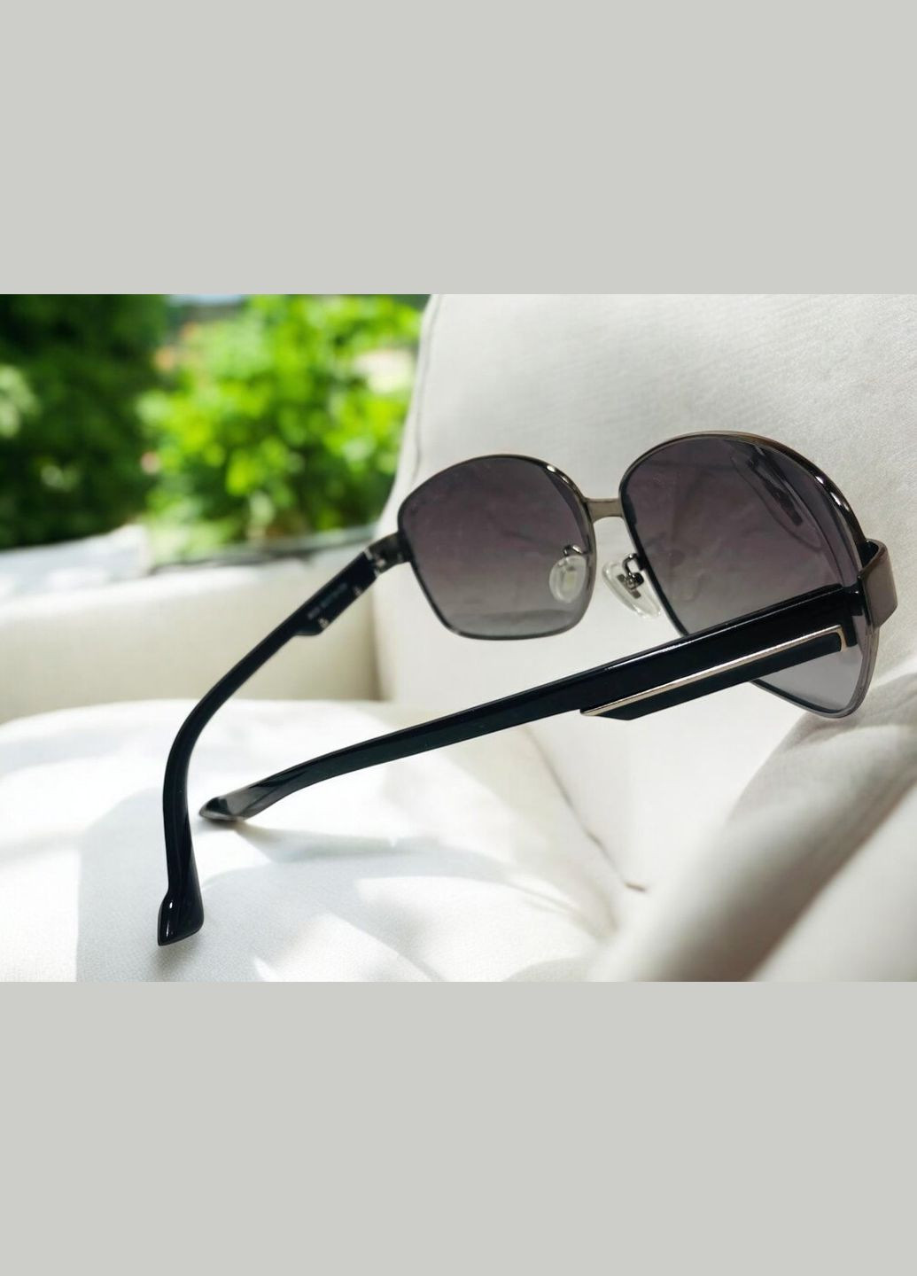 Сонцезахисні окуляричоловічі спортивні прямокутні обідкові чорні з поляризацією No Brand (328262698)