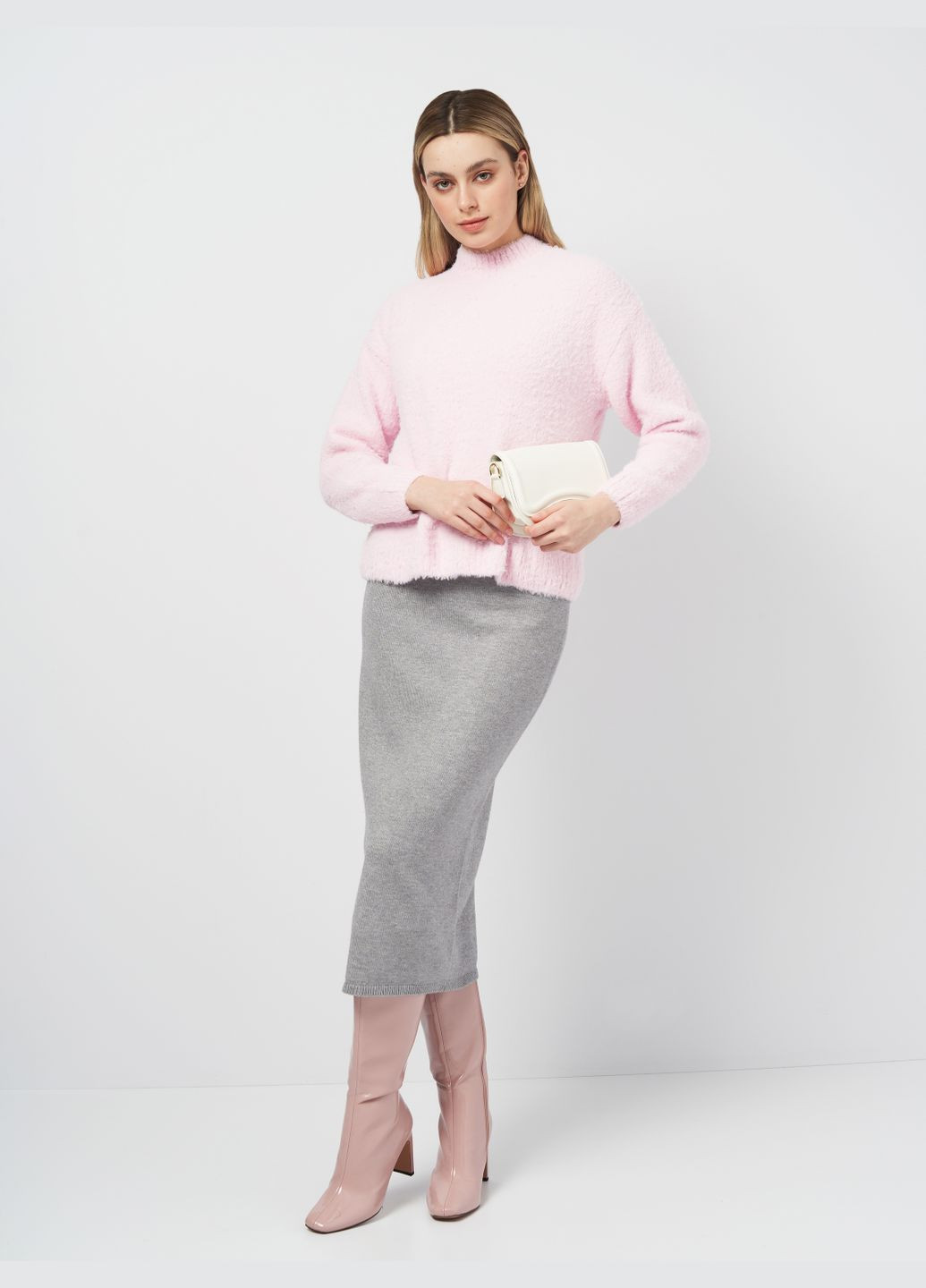Світло-рожевий зимовий светр H&M