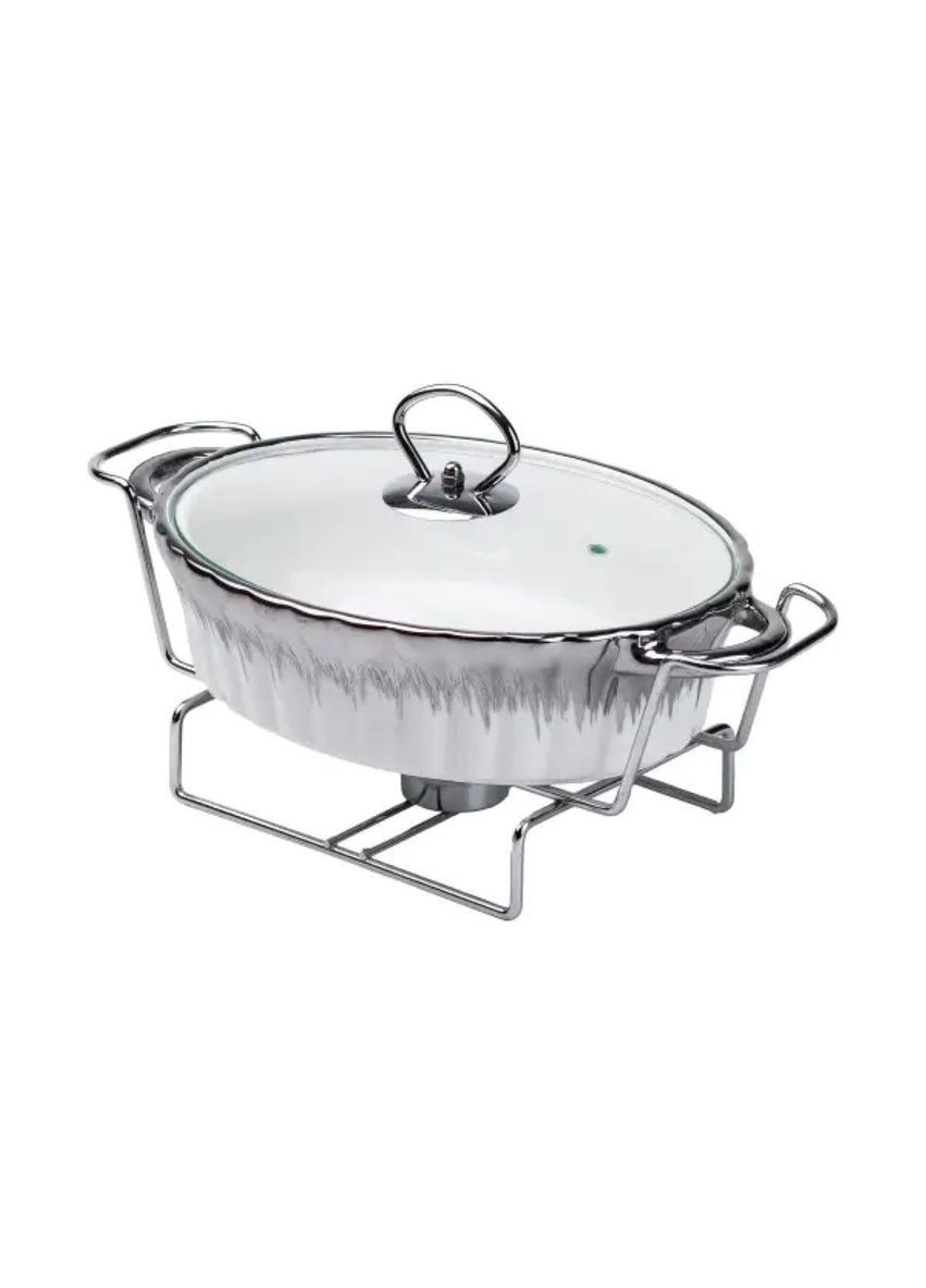 Марміт порцелянаовий на 1 л овальний з підігрівом 31×19×13 см HP1022 Yiwu (369142923)