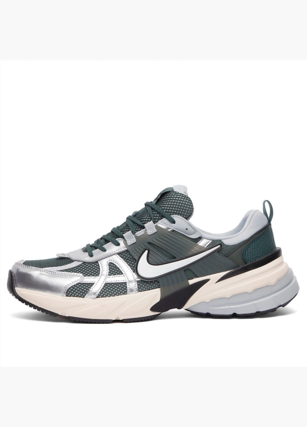 Металл демисезонные кроссовки мужские v2k run sneaker metallic/green hj4497-300 Nike