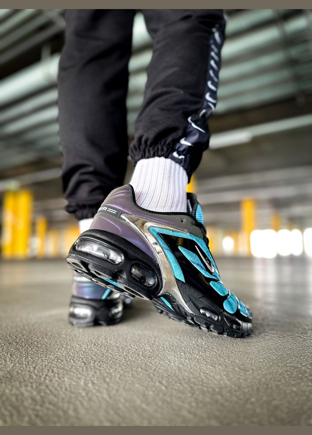 Чорні всесезон кросівки чоловічі nike air max tailwind 5 x skepta black blue | найк аір макс теілвінд чорні сині No Brand