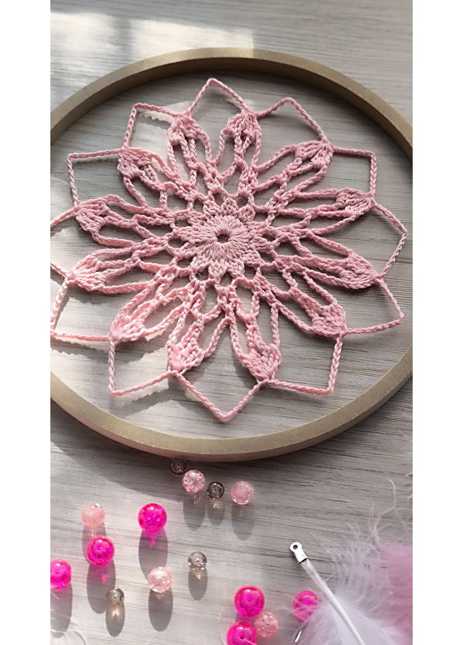 Авторский набор для творчества "Ловец снов" розовый Dream Studio (367983050)