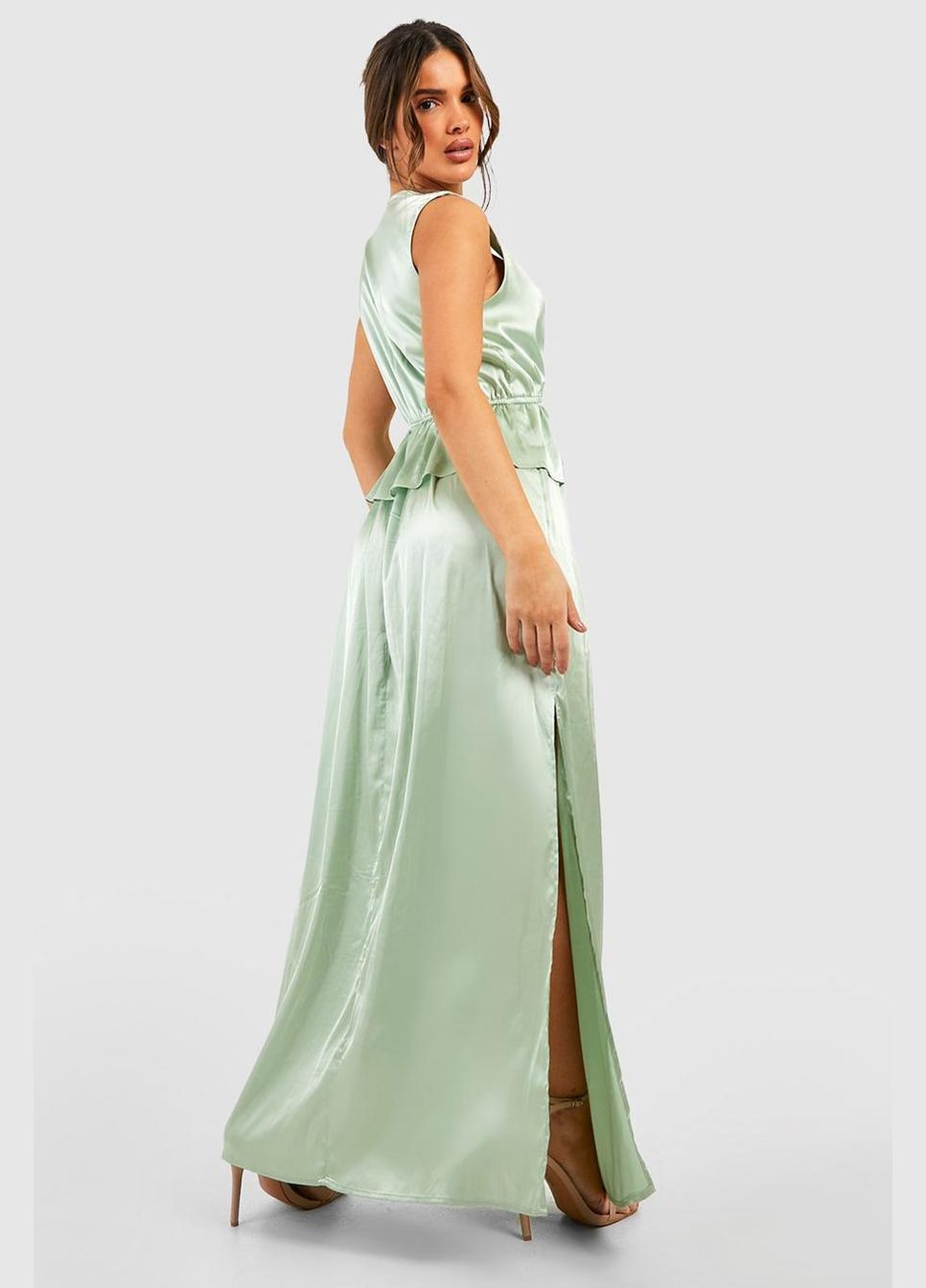 Салатовое платье Boohoo