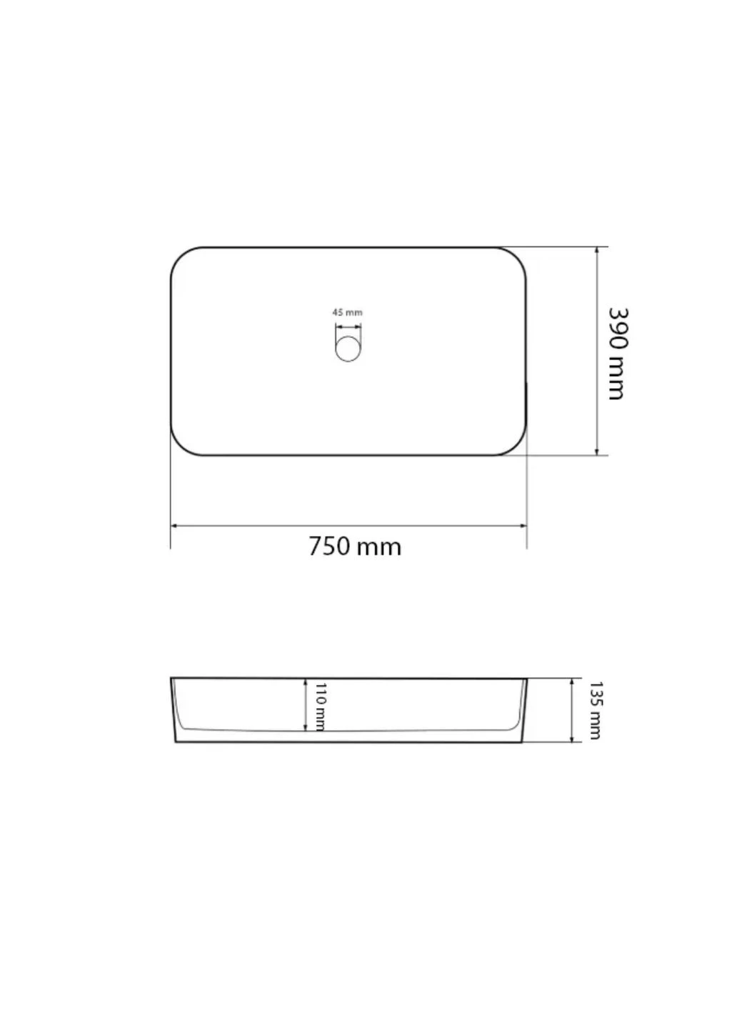 Умивальник (раковина) VBI VESTONE 75 WHITE накладний Uponor (381924707)