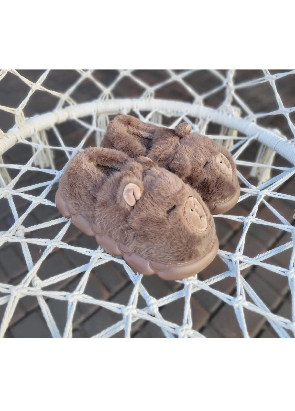 Дитячі плюшеві кімнатні домашні теплі закриті капці для дітей хлопчиків 25 см (481747-Prob) Капібара розмір 40-41 Unbranded (366015915)