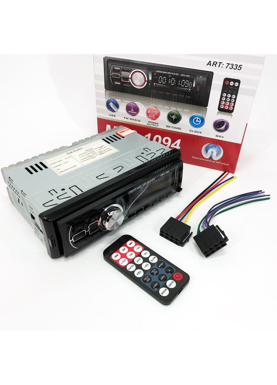 Автомагнітола зі знімною панеллю MP3 1094 з Bluetooth та пультом / Магнітола в машину / Автомобільна No Brand (368765872)