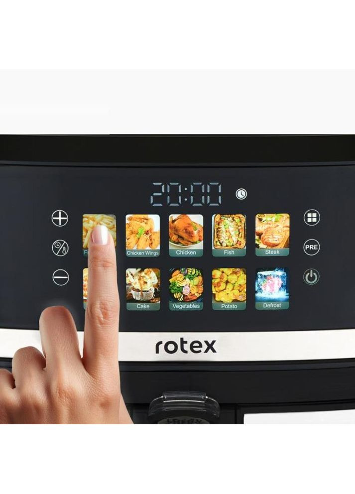 Мультипечь Up DownFry ROM990-XXL 2000 Вт 9.5 л серебристый Rotex (385903667)