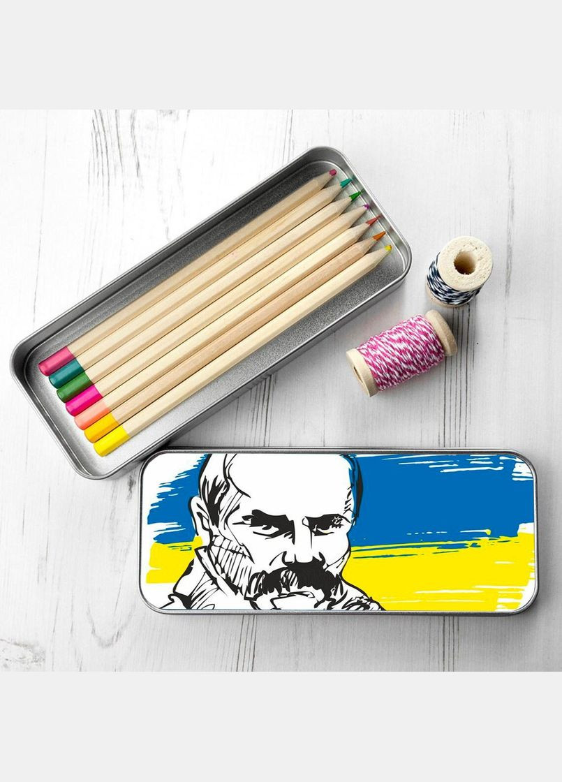 Пенал школьный для мальчика и девочки металлический Патриотический #09 7*18 см Silver No Brand (309154779)