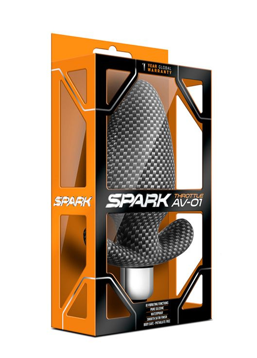 Анальна пробка з вібрацією 3 в 1 SPARK THROTTLE AV-01 CARBON FIBER Blush (331170466)