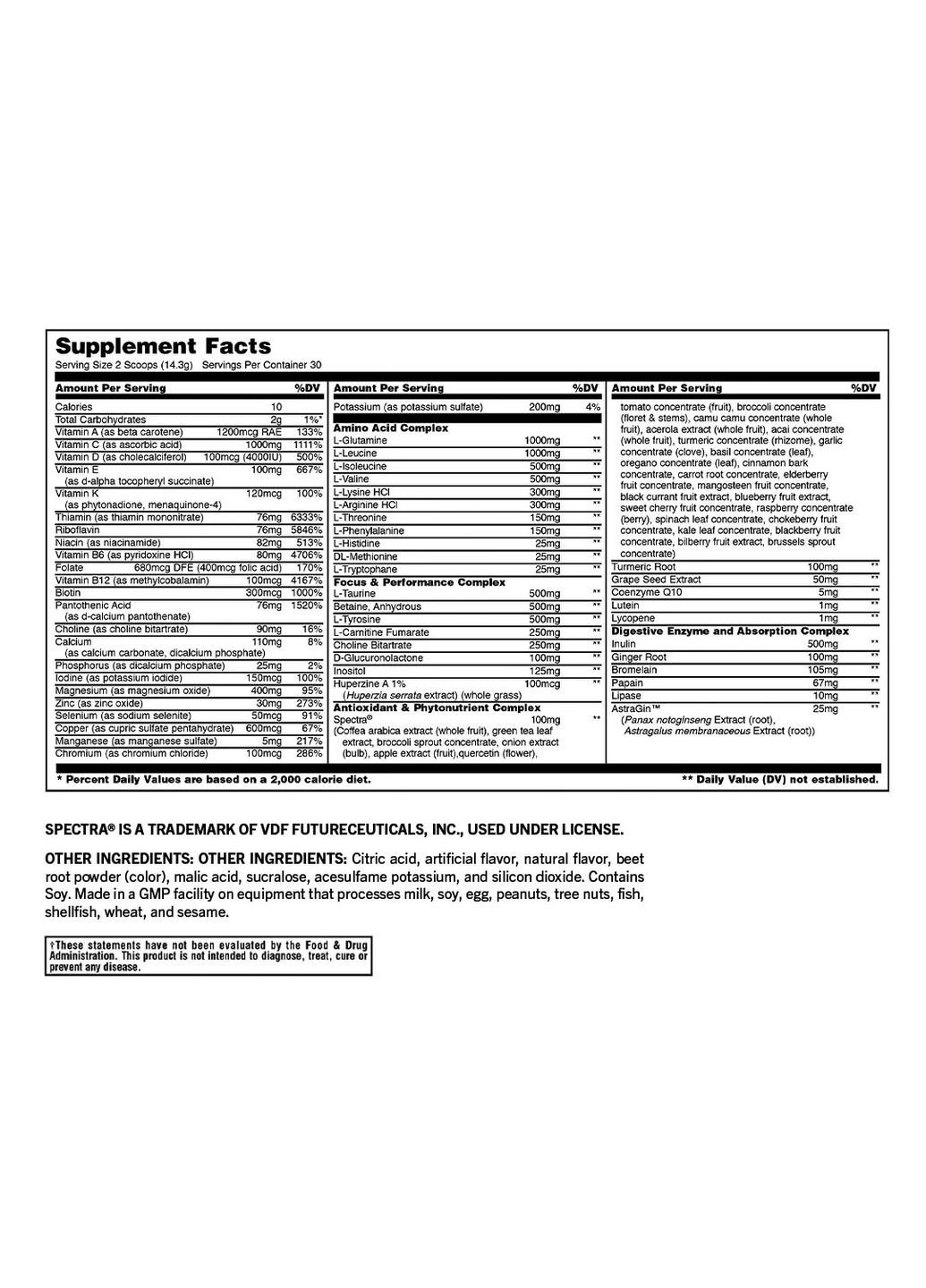 Вітаміни та мінерали Animal Pak, 30 порцій Вишня ягода (429 грам) Universal Nutrition (294925225)