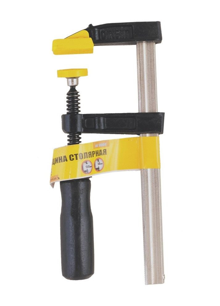 Струбцина столярная F-Type 150х50 мм 1700 Н деревянная ручка DIN 5117 07-0000 Mastertool (364964677)