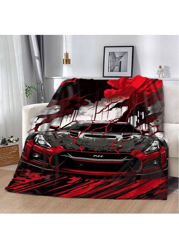 Плед 3D Nissan GTR скорость и адреналин 29710 180х215 см FlexDress (368762074)