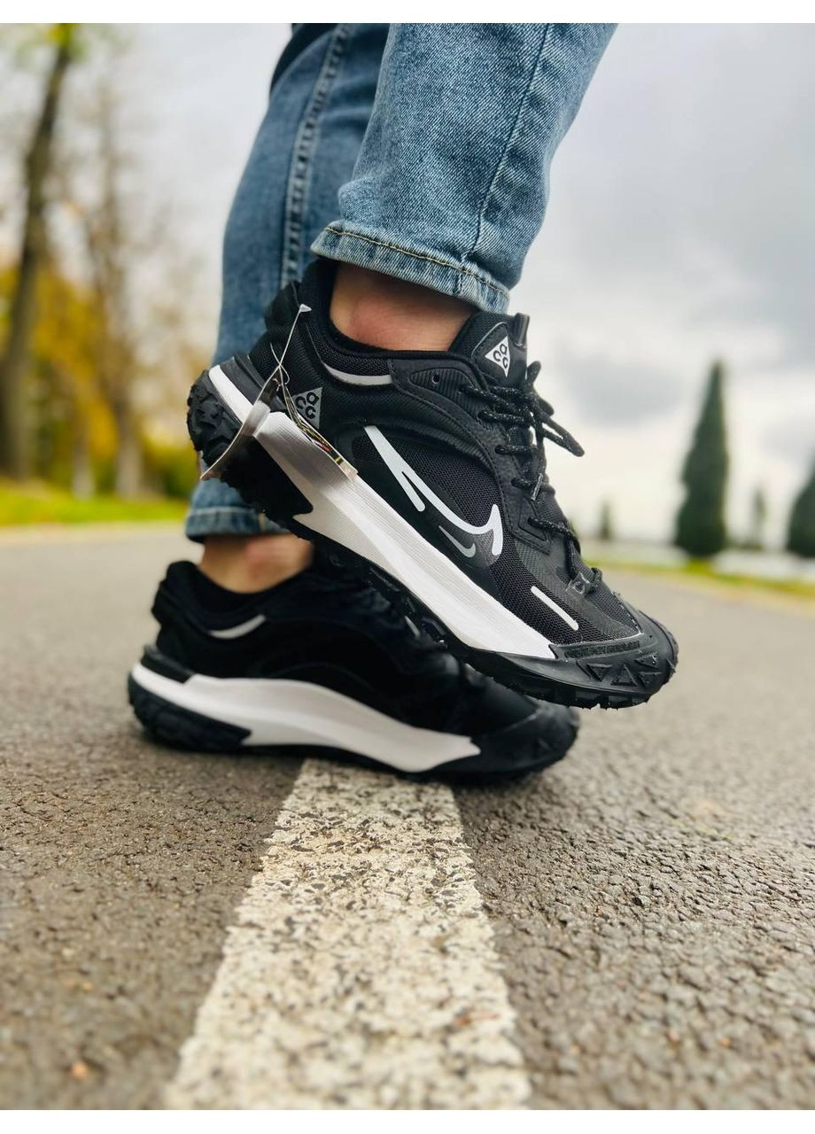 Черные демисезонные кроссовки мужские nike acg mounth fly 2 low black white найк асж маунс флай No Brand