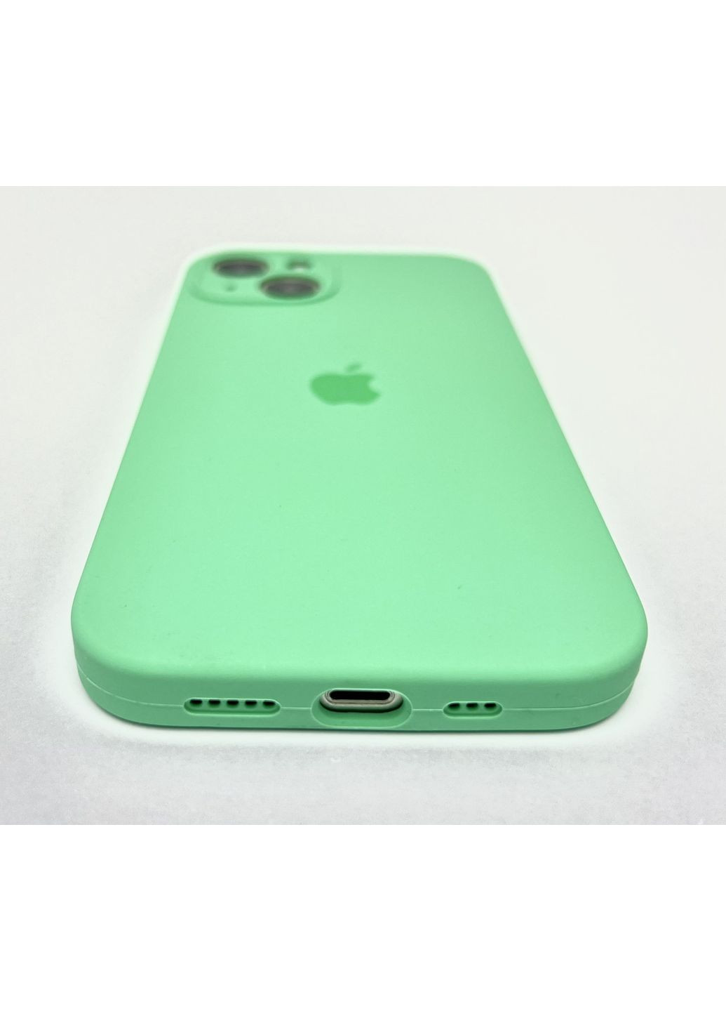 Чехол на айфон 13 Silicone case для 13 full camera с микрофиброй силиконовый Mint / No Brand (369136960)