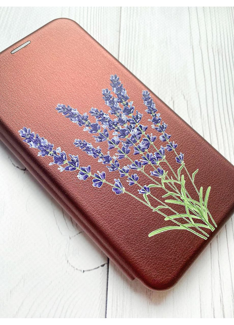 Чохол-книжка з малюнком для Samsung Galaxy A54 5G (A546) Бордовий Лаванда (принт 28) Creative (355410073)