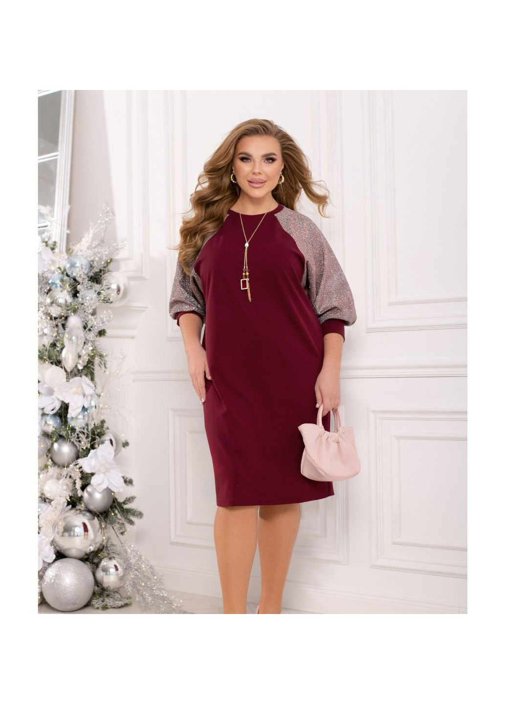 Бордовое платье Liton
