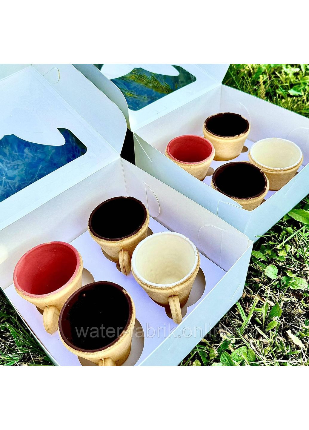 Набір їстівних чашок. Оригінальний подарунок. Печиво + шоколад для напоїв: кава, чай, какао, морозиво. 8 No Brand (356738765)