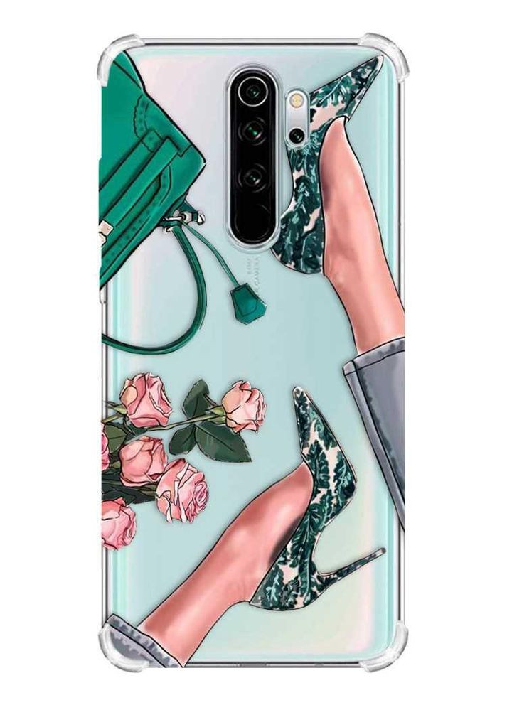 Чехол с утолщёнными углами на Xiaomi Redmi Note 8 Pro:: Туфельки и цветы (принт 225) Creative (360658442)