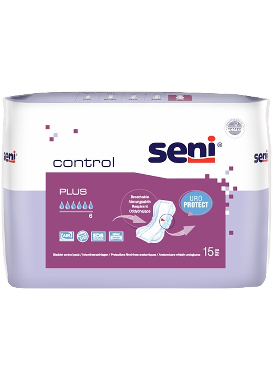 Прокладки урологические "Control Plus", 15 шт. 15шт (1277779-148128) Seni (368645040)