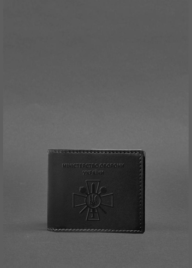 Кожаная обложка для удостоверения министерства обороны Чёрная (A-027968) BlankNote (329186649)