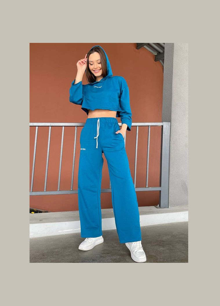 Жіночий Спортивний костюм колір морська хвиля No Brand (329154657)