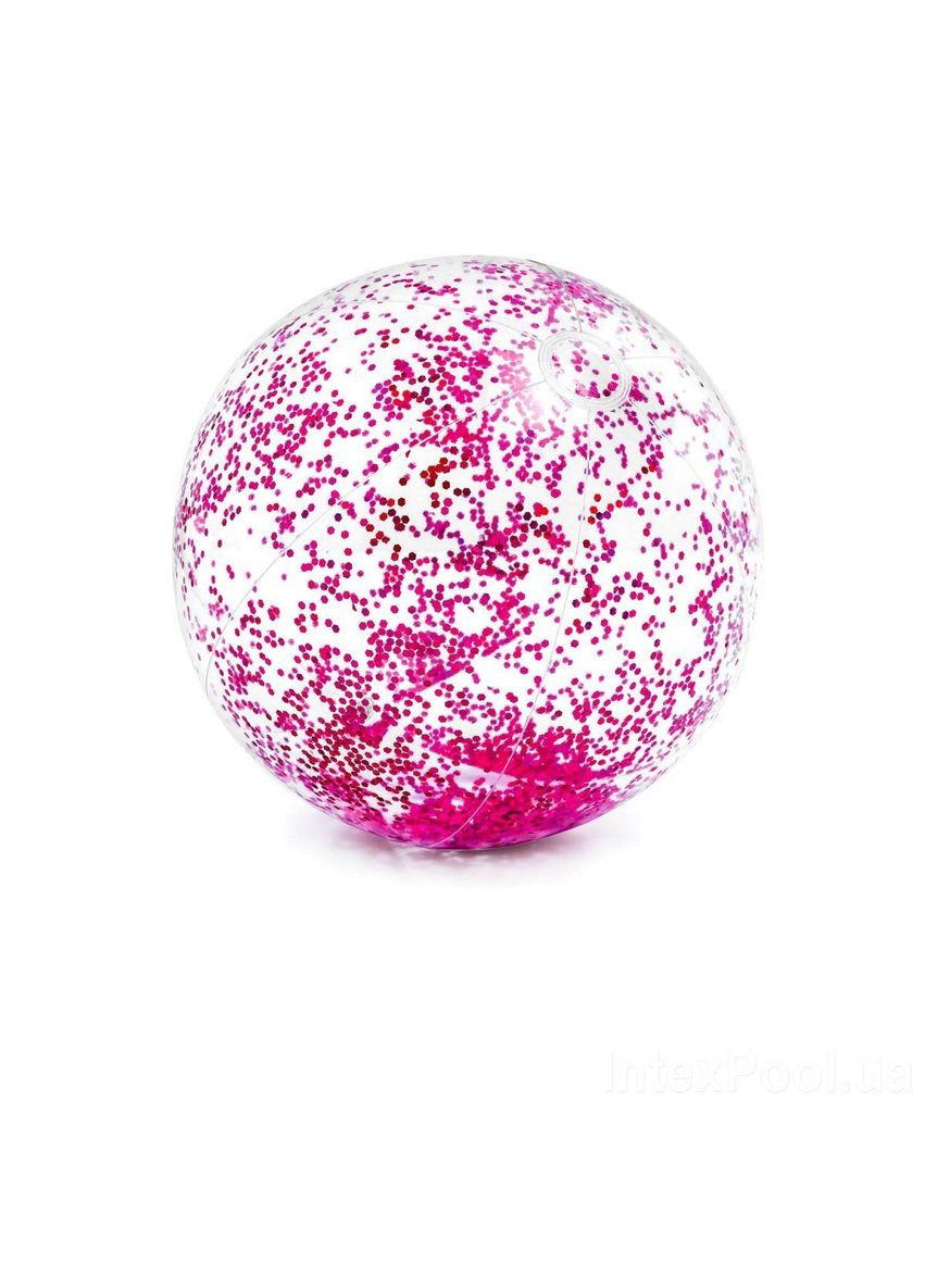 Пляжный мячик "Glitter" (розовый) Intex (289844170)
