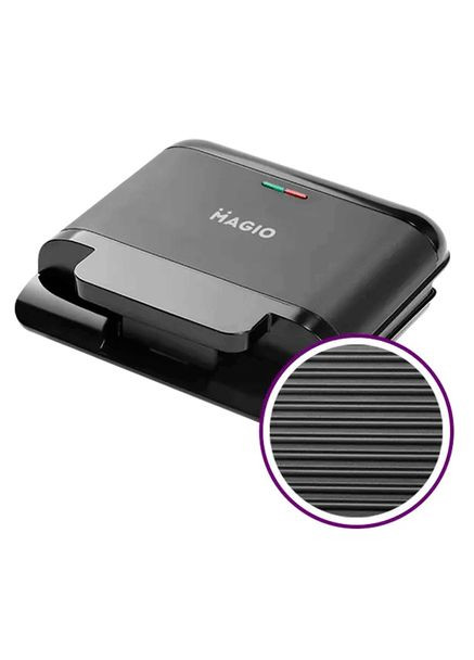 Бутербродница MG-378 750 Вт c антипригарным покрытием, Настольный гриль электрический-прижимной Magio (364665755)