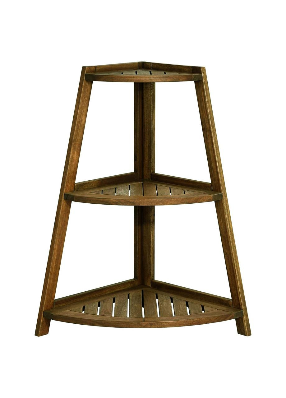 Стеллаж угловой для ванной из дерева Пакадерия мускат (ВУГ-002607) No Brand (328091650)