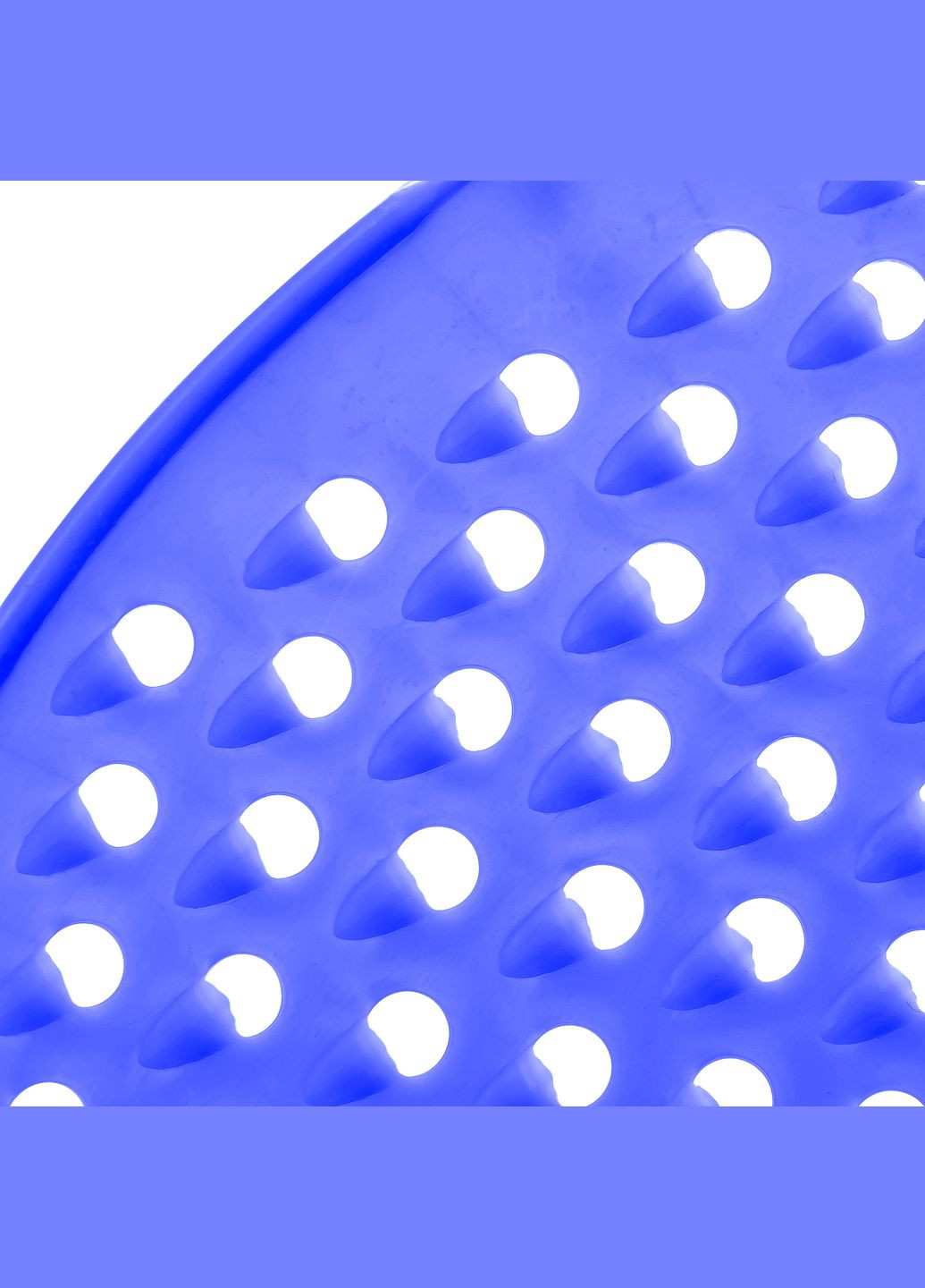 Плоска терка-друшляк двостороння пластикова 30 см Синій Kitchette (301796716)