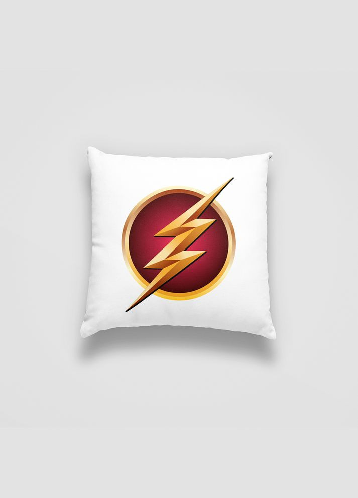 Подушка декоративна з дитячим принтом "Логотип Флеша. Логотип Flash" Push IT Кавун (316095937)