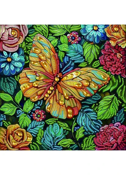 Алмазна мозаїка Жовтий метелик (BH002) Brushme (370968436)