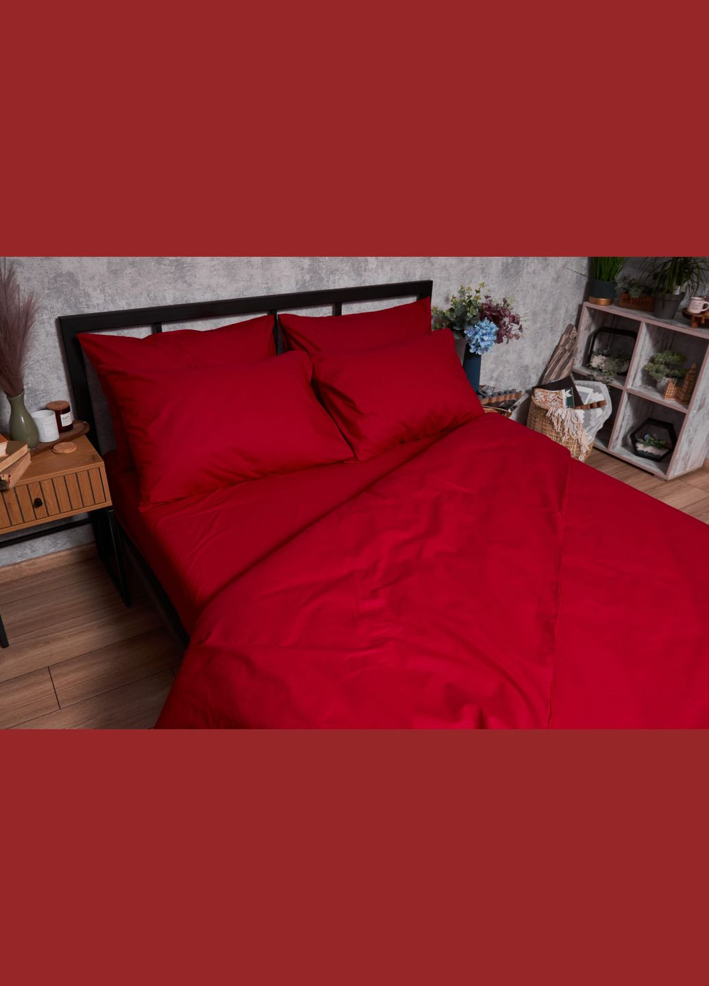 Комплект постельного белья Бязь Gold Люкс «Cherry Red» Детский 110х140 наволочки 2х50х50 (MS-830000114) Moon&Star CherryRed (293173152)