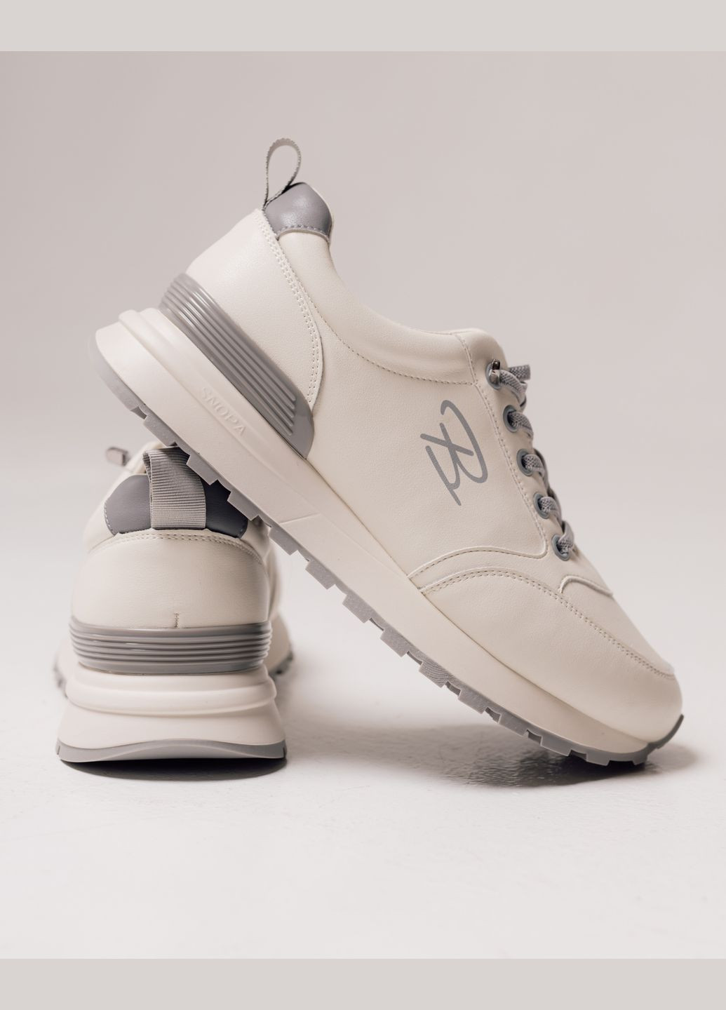 Кроссовки женские кожа Lola Andy молочные лето (317462576)