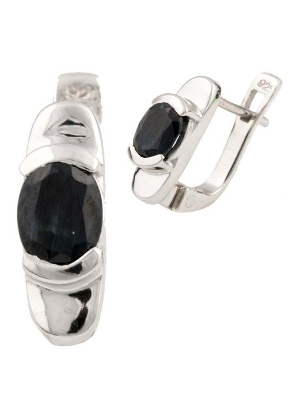 Серебряные серьги с натуральным сапфиром (0467146) Silver Breeze (317355057)