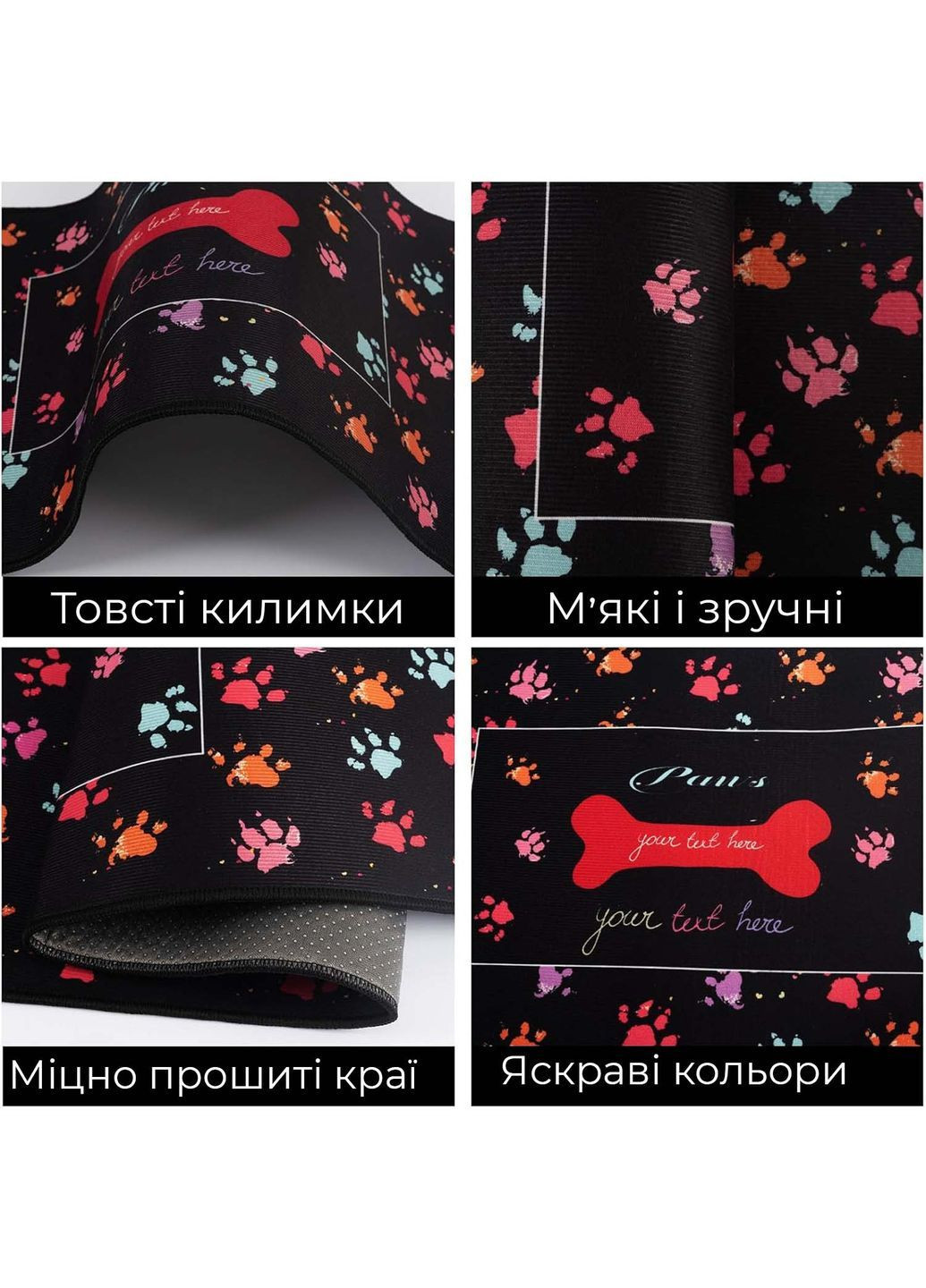 Набір килимків для кухні та ванної 120×40 см і 60×40 см водонепроникні, протиковзні, м'які, декоративні Kitchen Master (368877943)