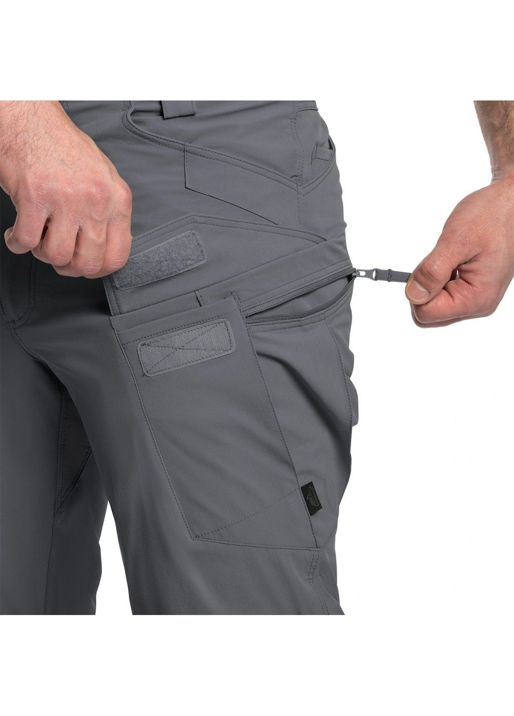 Серые спортивные, повседневный, кэжуал демисезонные брюки Helikon-Tex