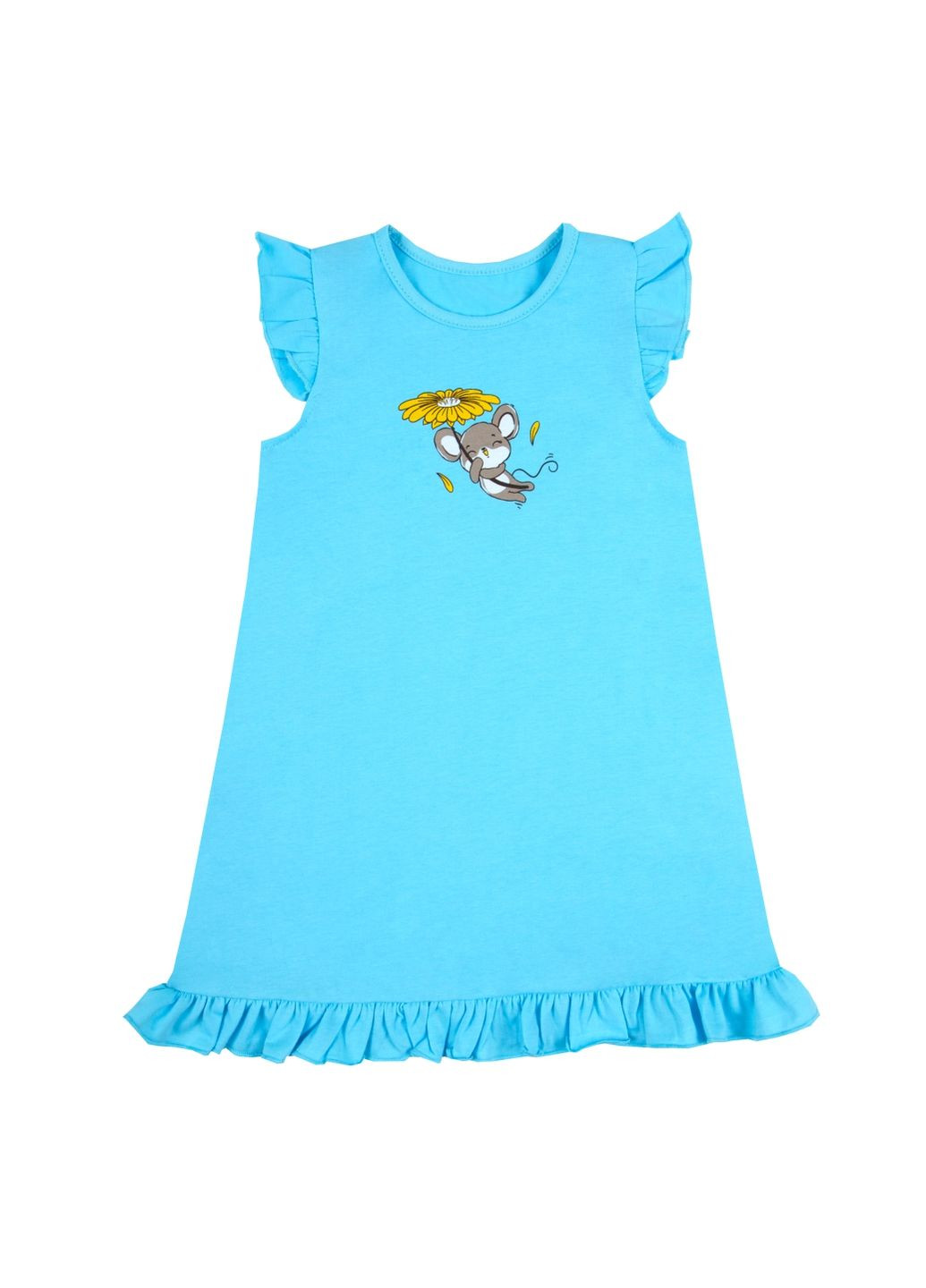 Бирюзовое платье для девочки pl-25-2 летнее GABBI (333653687)