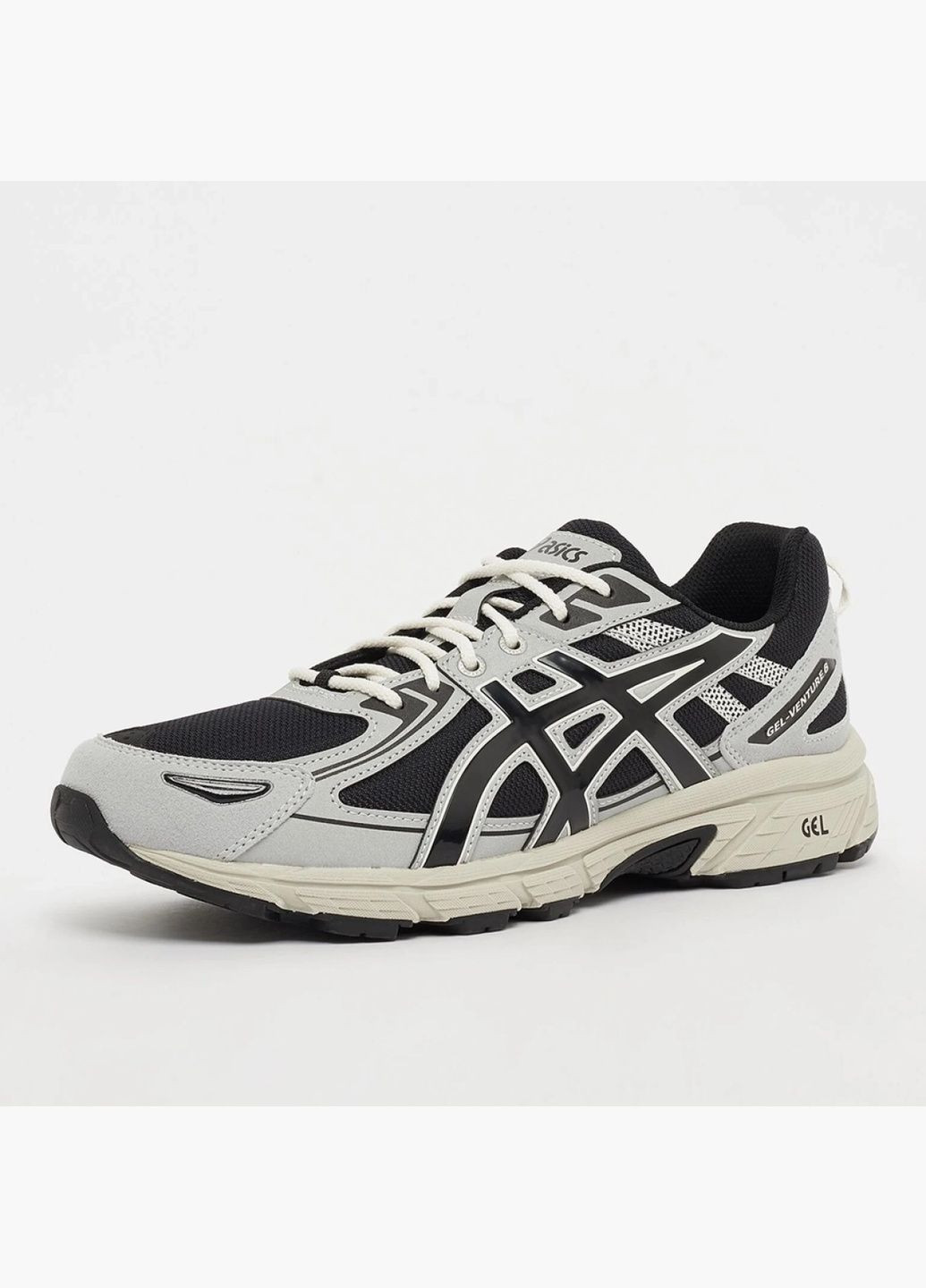 Белые демисезонные кроссовки мужские gel-venture 6 white/black 1203a438-001 Asics