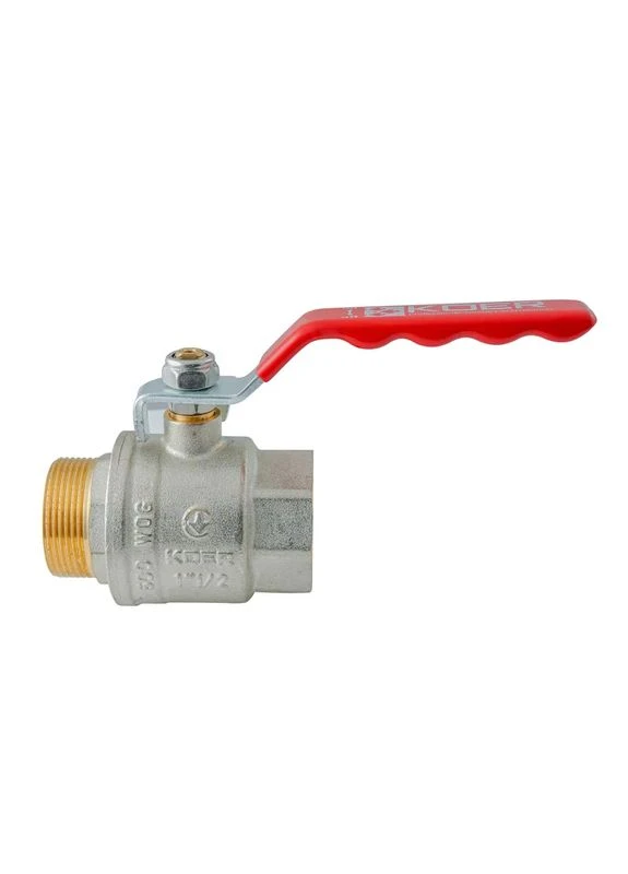 Кран кульовий ГШВ Extreme KE.215-40 - 1 1/2" FM ручка "важіль" червона (KR5754) KOER (371346122)