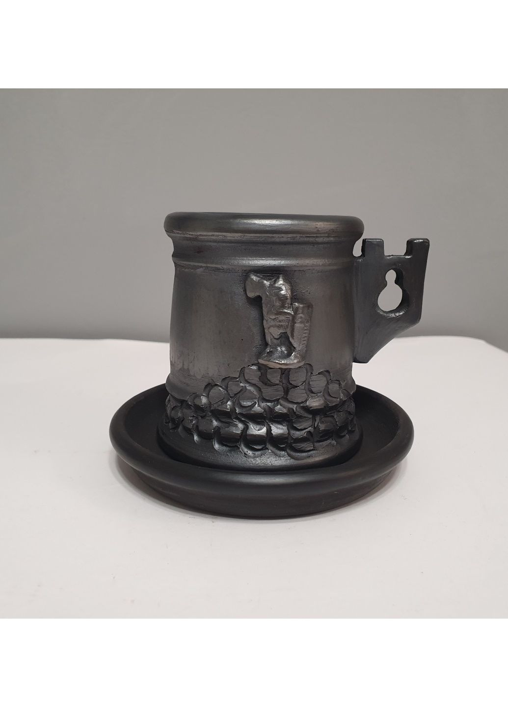 Чашка для кофе из чёрной глины No Brand (323014600)