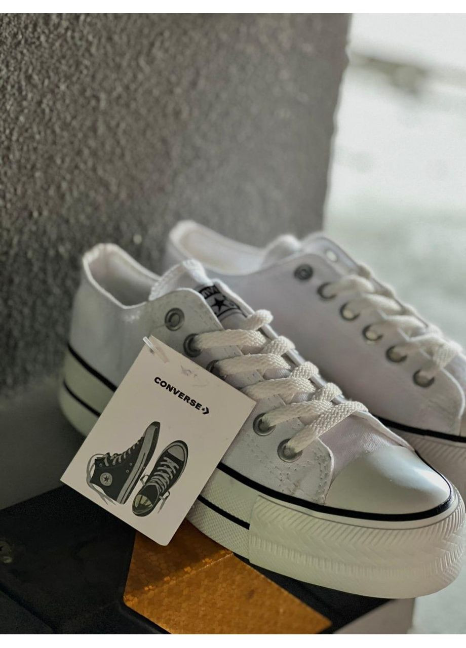 Белые демисезонные кеды мужские converse all star low white конверс No Brand